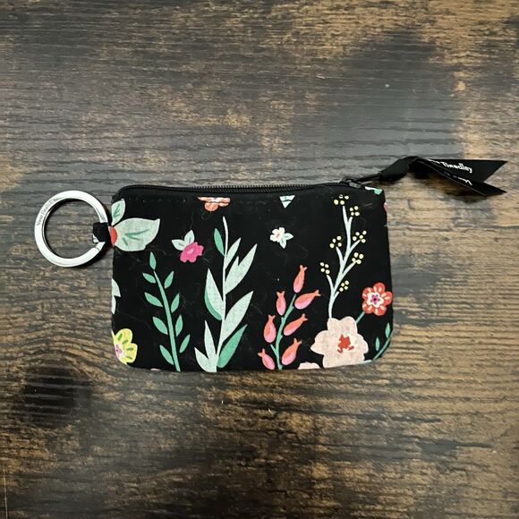 Vera Bradley Tangerine Twist Zip ID Case Badge Holder Keyring Floral - Picture 2 of 3